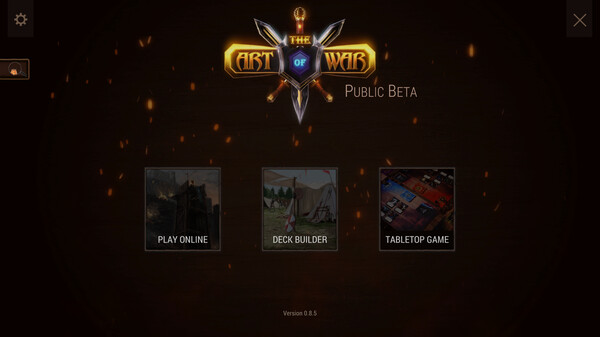 The Art of War: Card Game - Main Screen