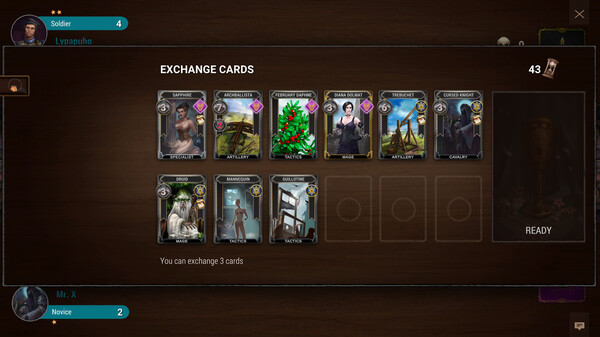 The Art of War: Card Game - Card Exchange Screen